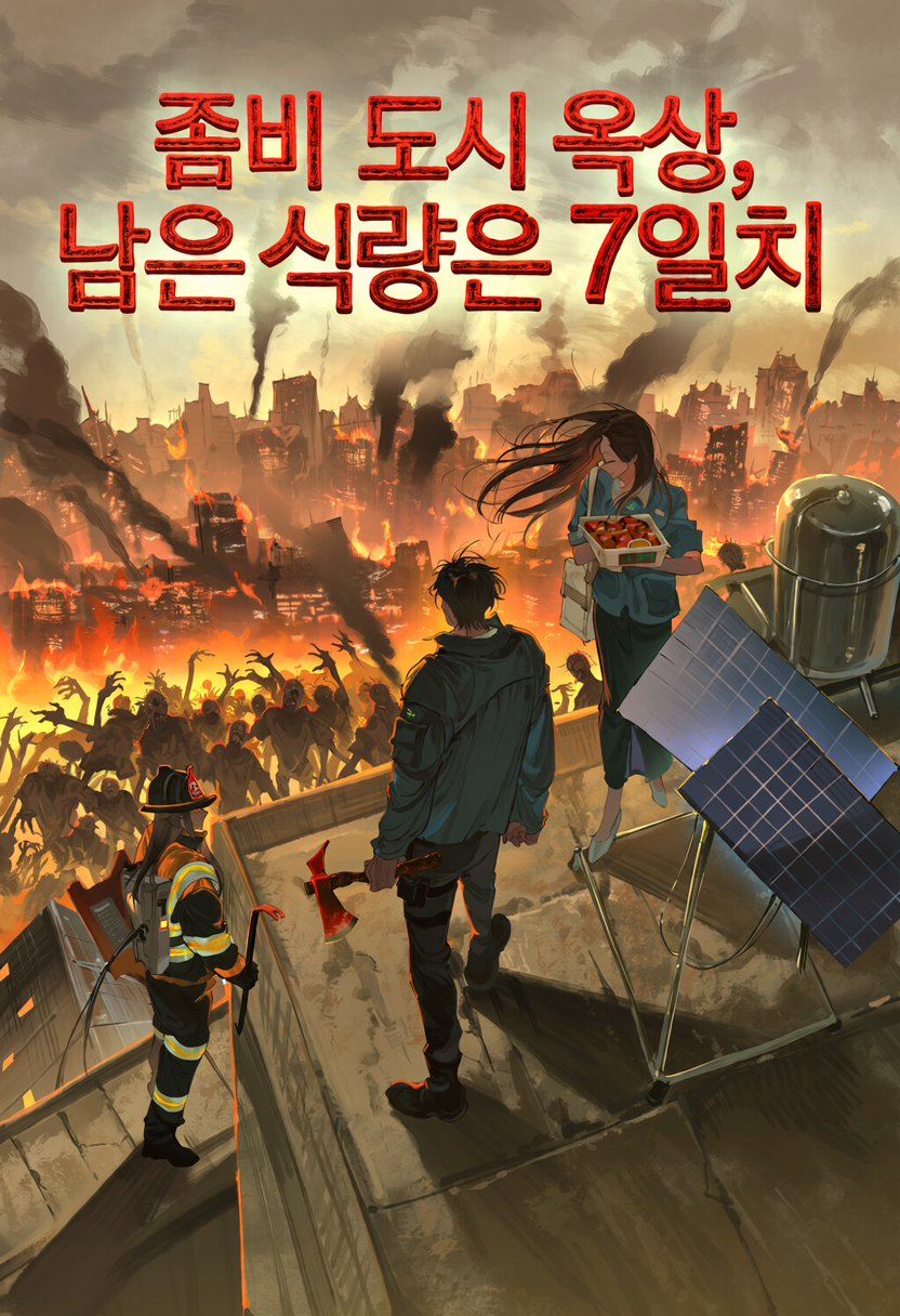 좀비 도시 옥상, 남은 식량은 7일치 표지