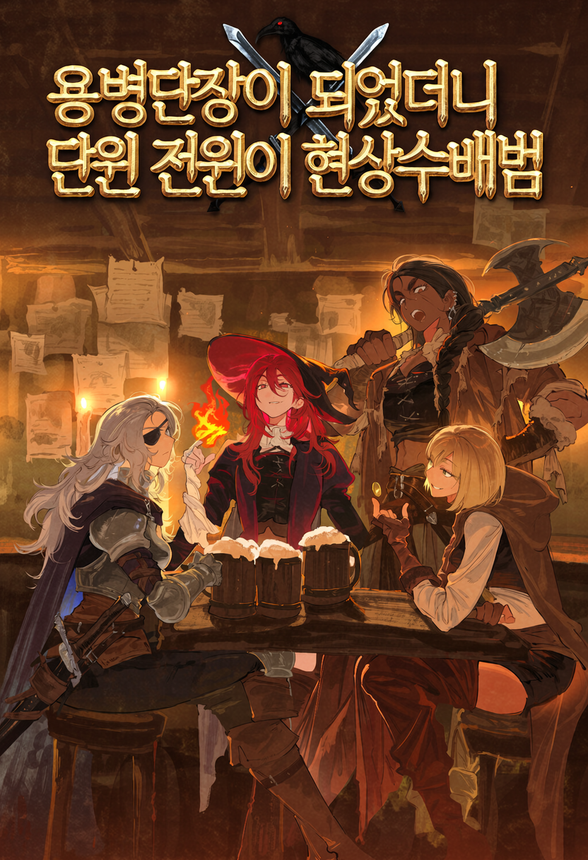 용병단장이 되었더니 단원 전원이 현상수배범 표지