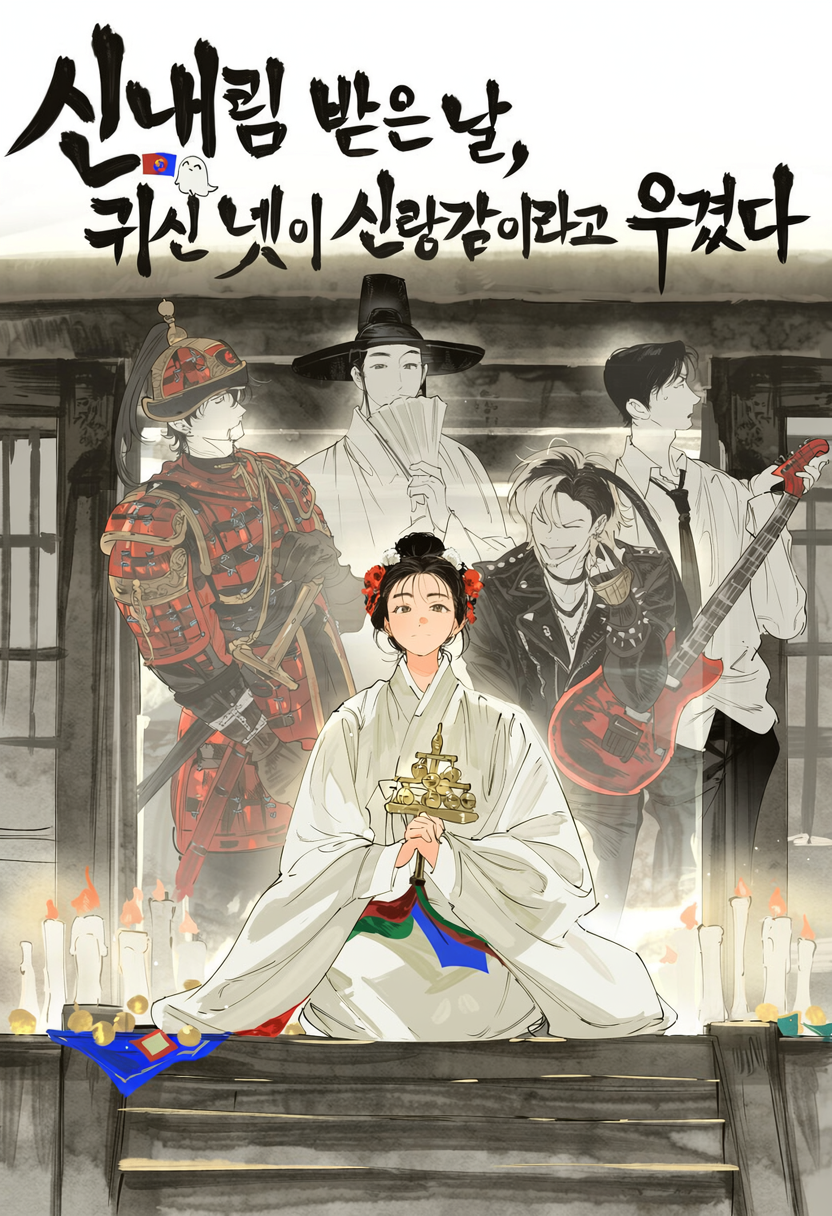 신내림 받은 날, 귀신 넷이 신랑감이라고 우겼다 표지