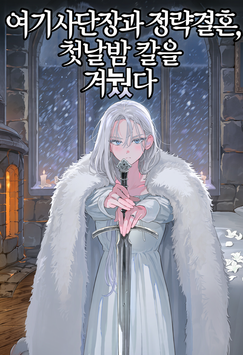 여기사단장과 정략결혼, 첫날밤 칼을 겨눴다 표지