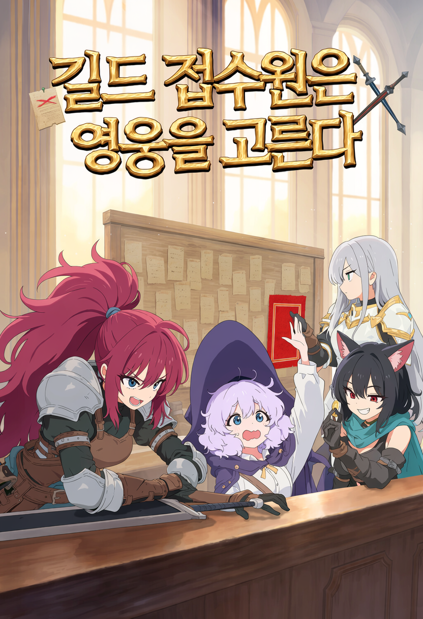 길드 접수원은 영웅을 고른다 표지