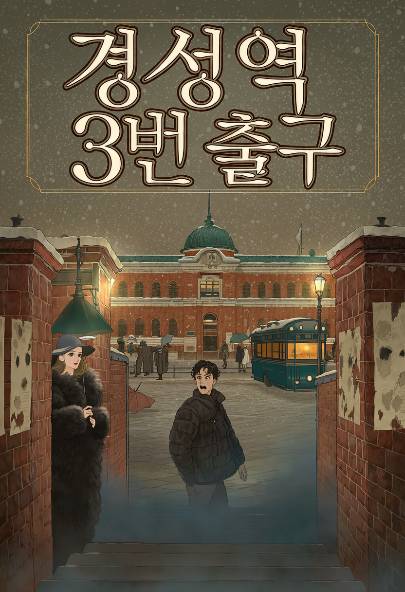 경성역 3번 출구 표지